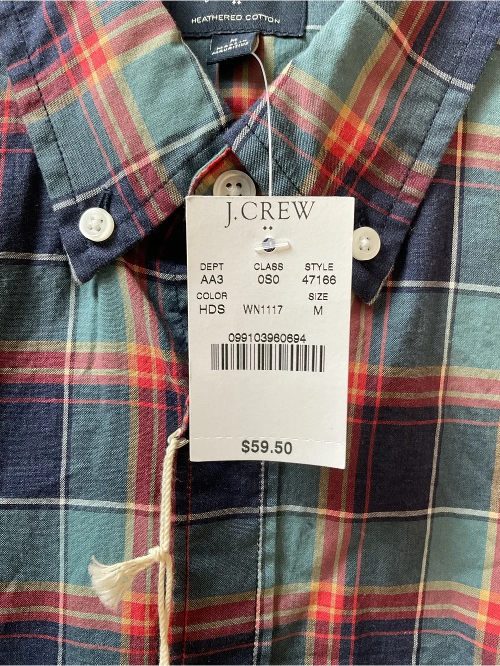 NWT J. Crew Mens Button Down Shirt